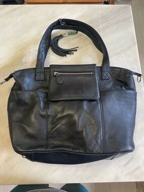 Lily Jade Madeline Leather Diaper Bag Backpack Organizer Convertible Tote black